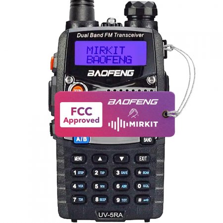 Baofeng Ham Radio UV-5RA 2021 5W Power FCC Approved 1800 mAh Li-ion Battery Mirkit Edition and Lanyard Mirkit Ham Radio Operator, Walkie Talkies Dual Band Two Way Radios